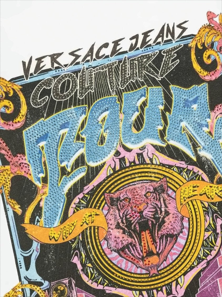 Versace Bold Graphic Tiger Print Versace T-Shirt