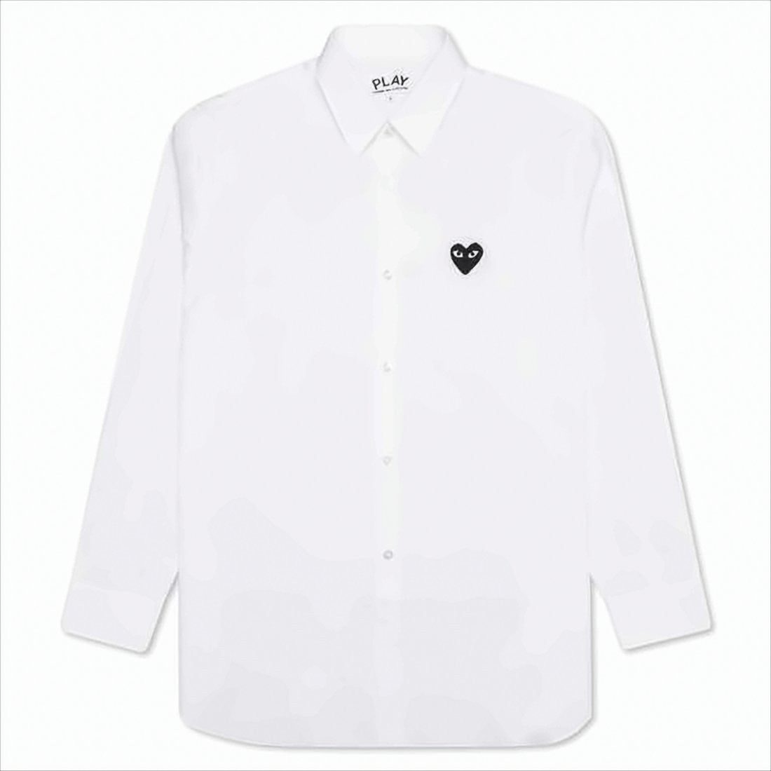 Comme Des Garçons Long-Sleeve Cotton Shirt With Emblematic Heart