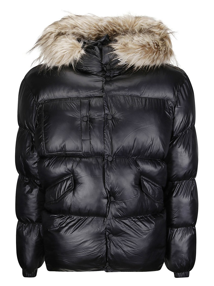 Umbro Puffer Jacket With Faux Fur Hood