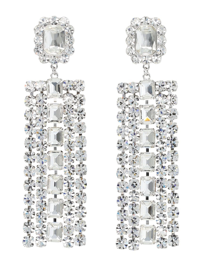 Self-Portrait Cascading Multi Crystal Droplet Earrings