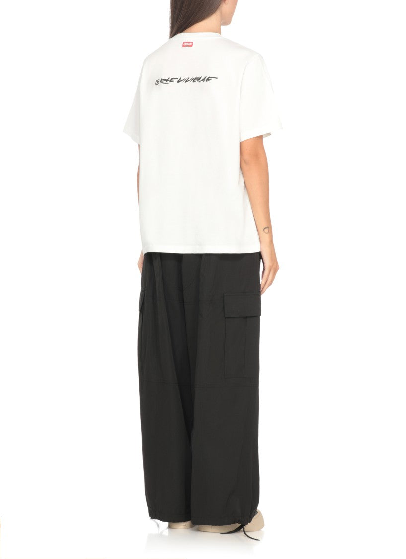 Kenzo Contrasting Print Cotton T-Shirt