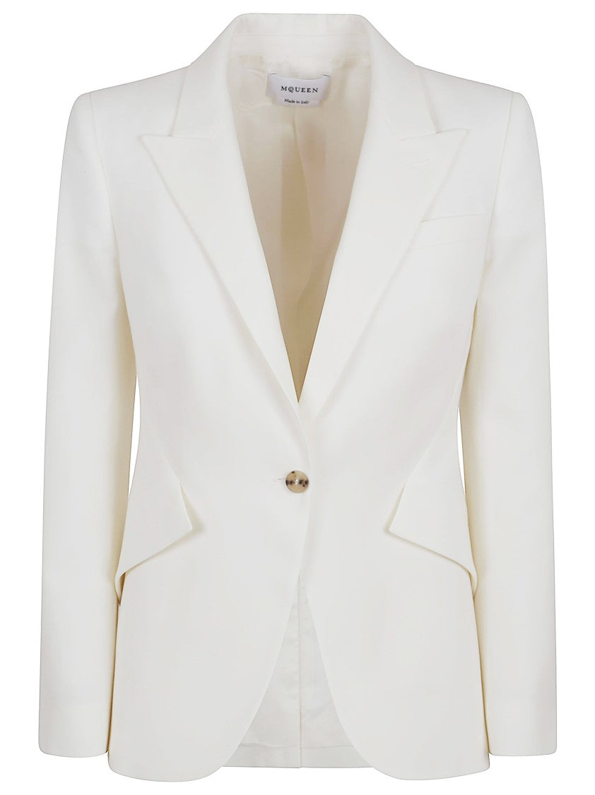 Alexander Mcqueen Single-Breasted Wool Gabardine Jacket