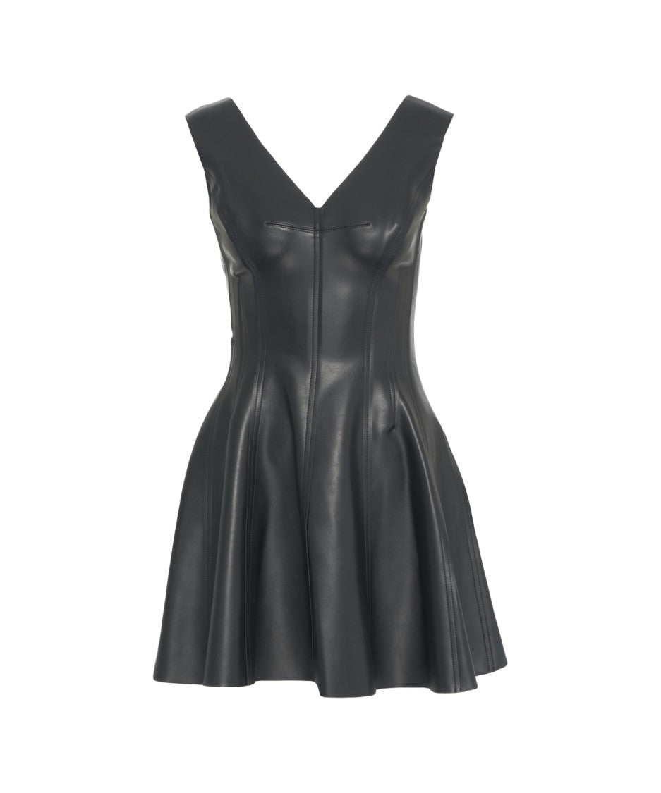 Norma Kamali Faux Leather Mini Dress