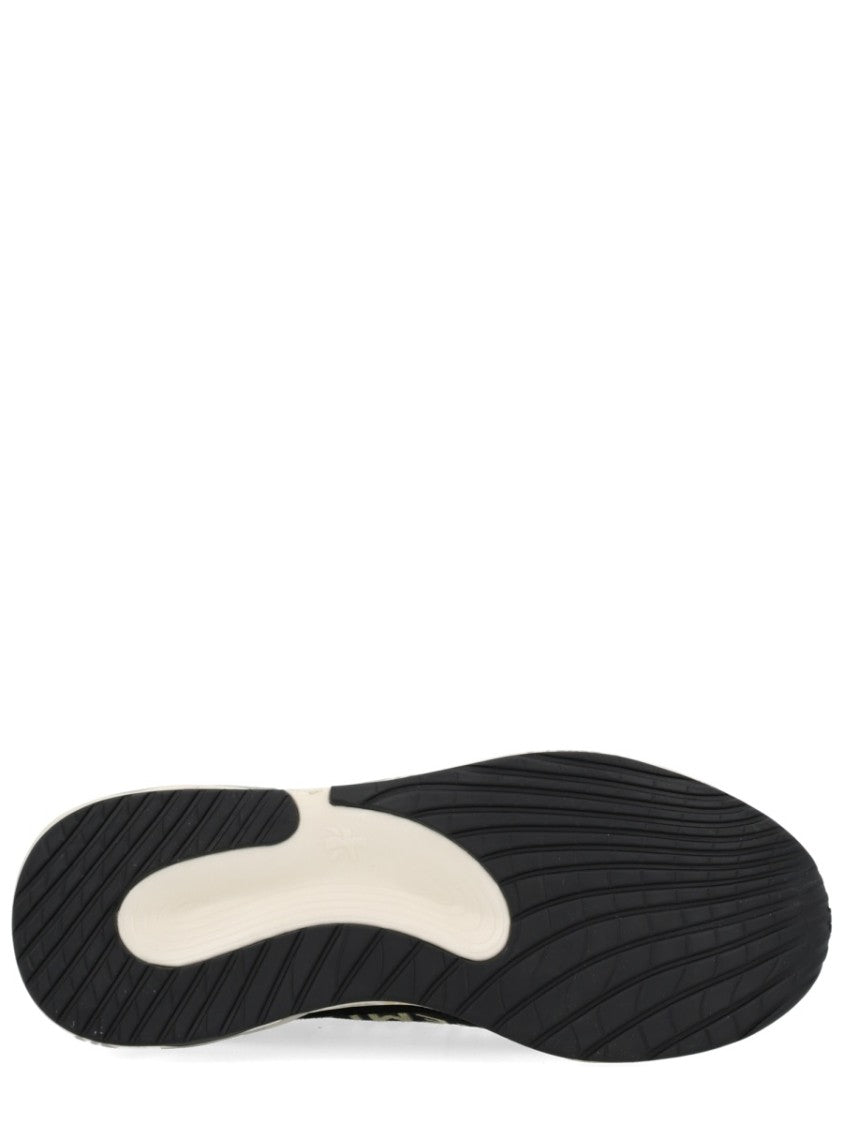 Premiata Black Mesh And Suede Sneakers