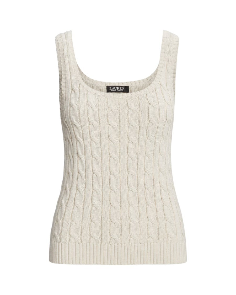 Lauren Ralph Lauren Timeless Natural Gassed Cotton Sleeveless Pullover