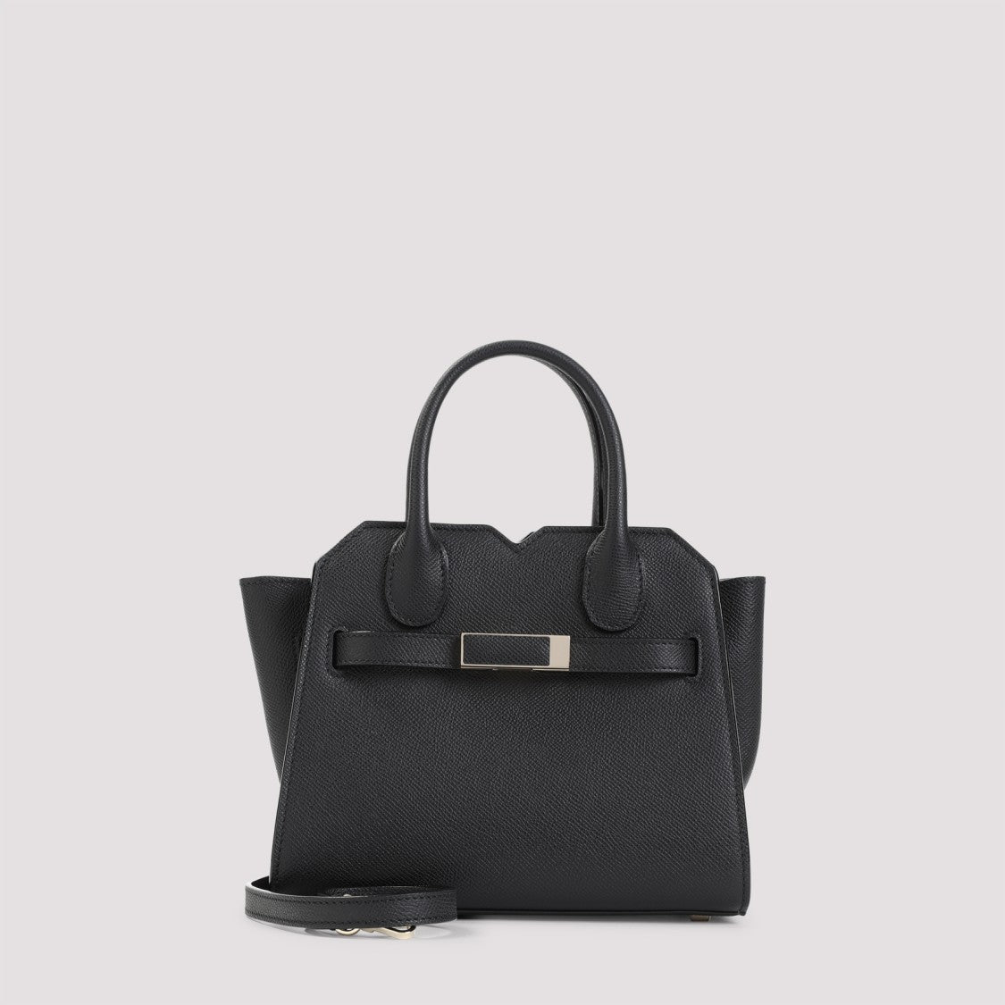 Valextra Black Calf Leather Milano Micro Bag