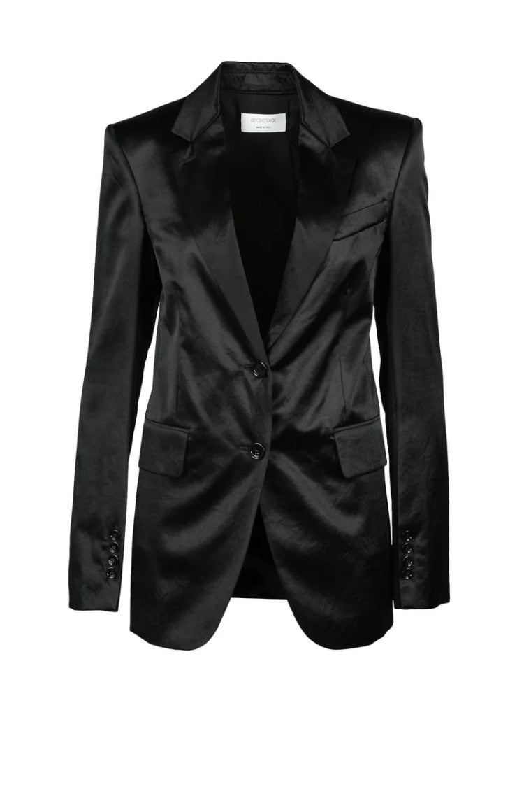 Sportmax Acetate Satin Jacket - Black