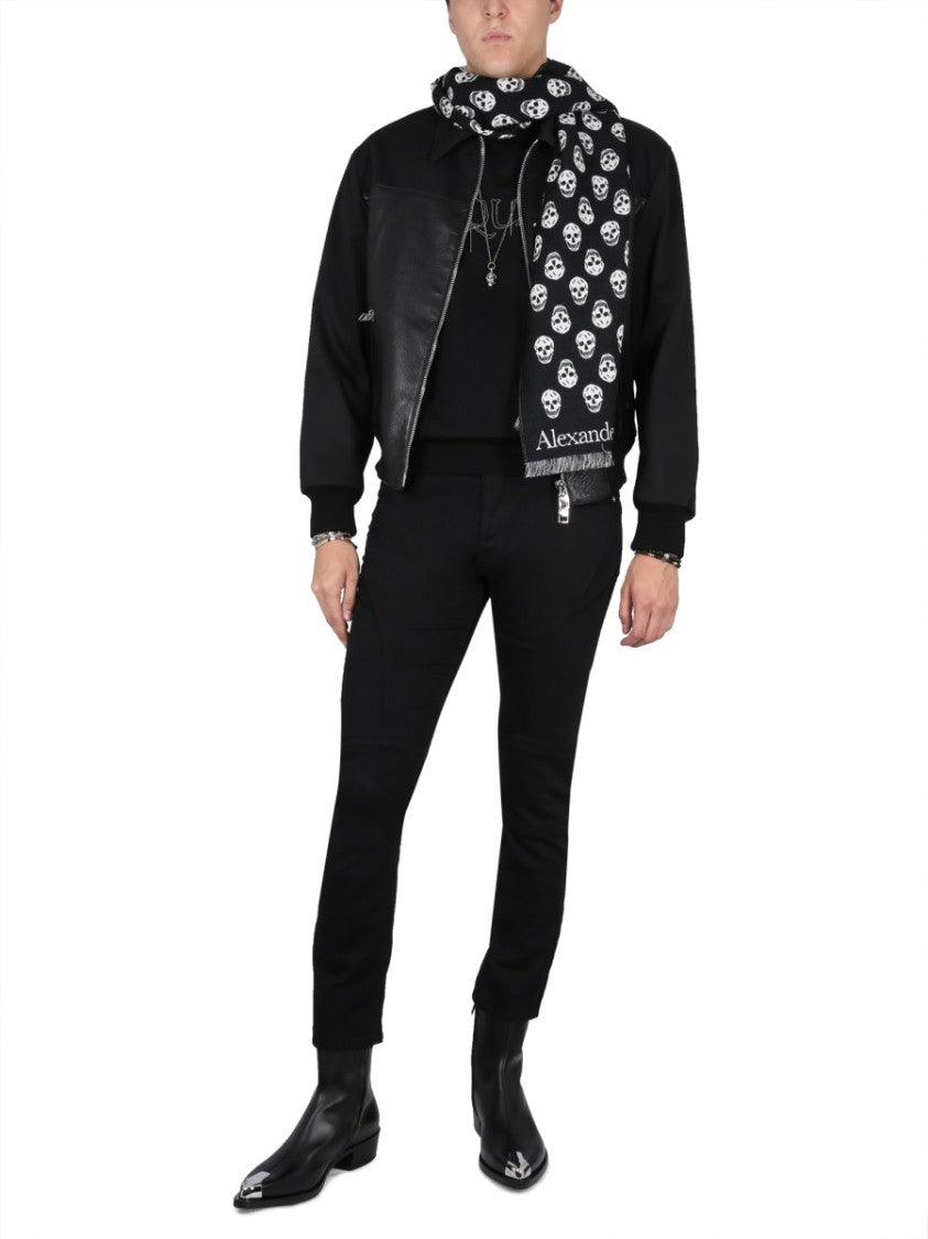 Alexander Mcqueen Logo Embroidered Wool Sweater