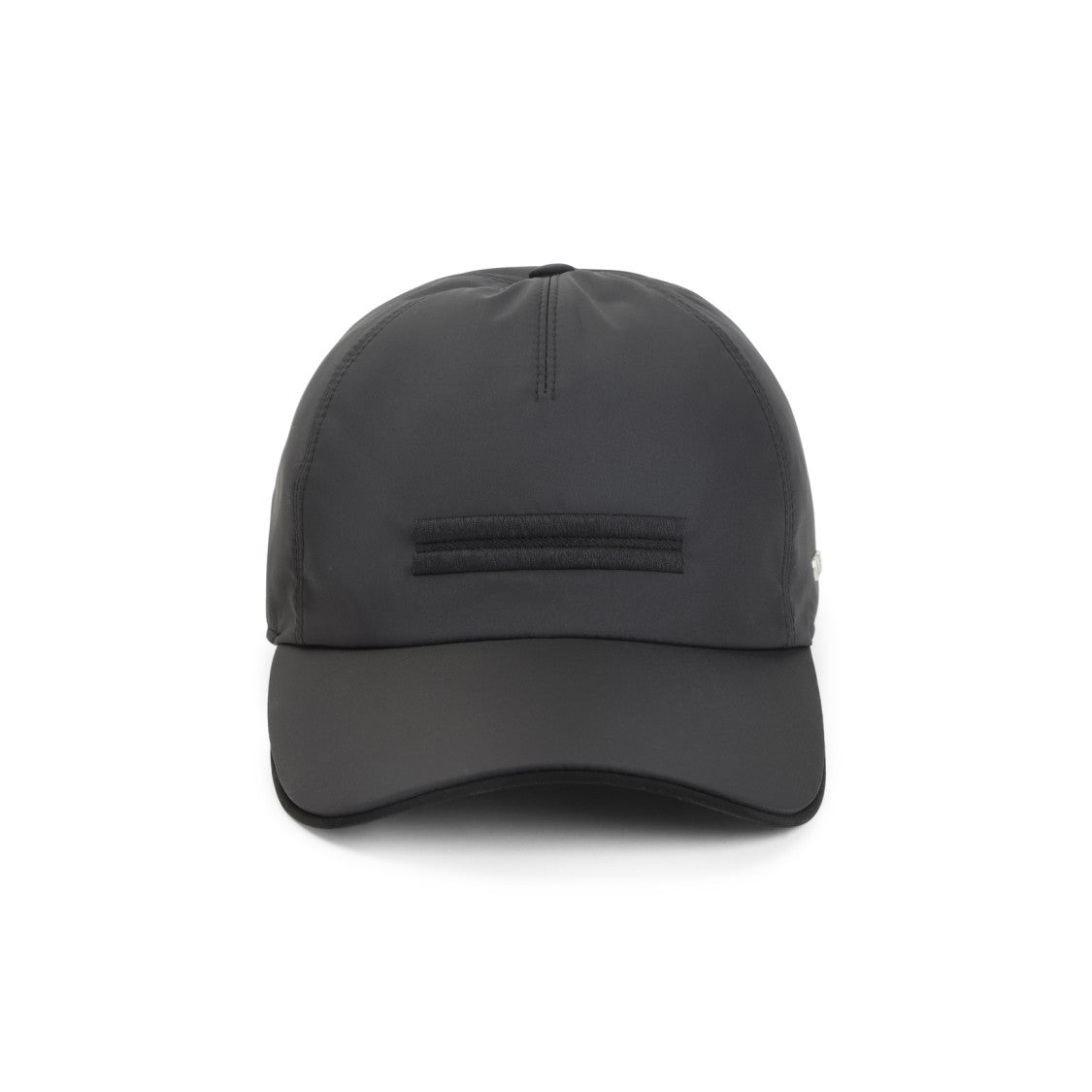 Zegna Black Nylon Baseball Cap