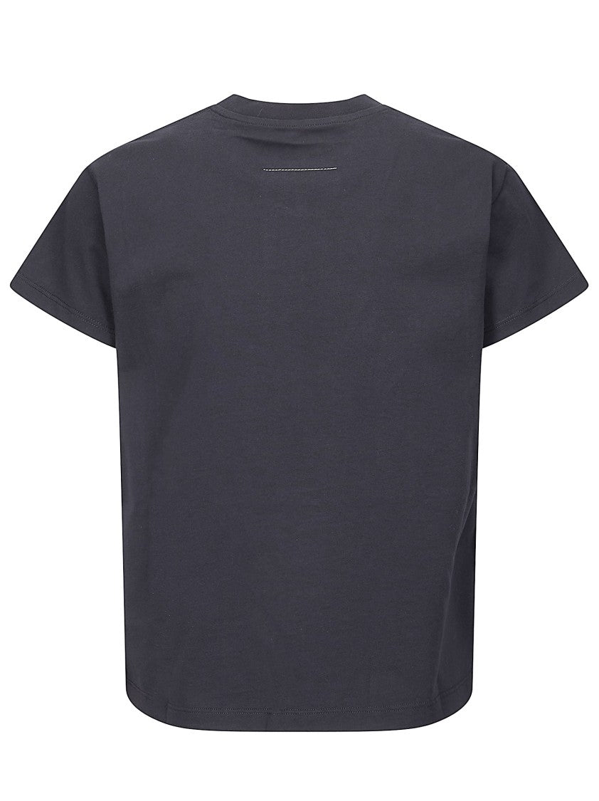 Mm6 By Maison Margiela White Cotton T-Shirt With Comfortable Fit