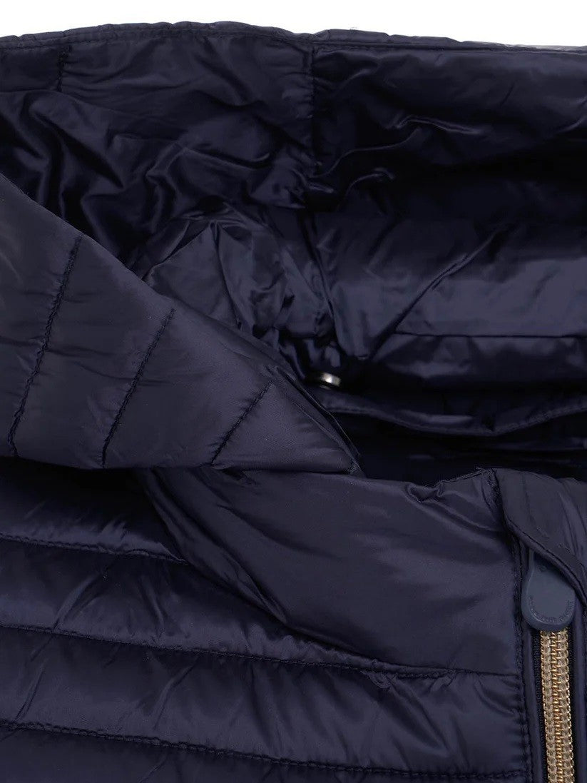 Save The Duck Quilted Hooded Jacket With Full-Length Zipper