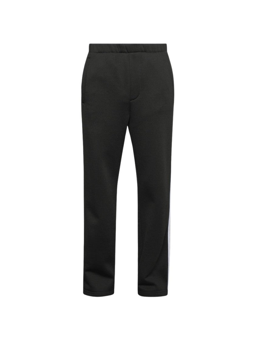 Marni Relaxed Fit Black Pants With Contrasting Side Stripes