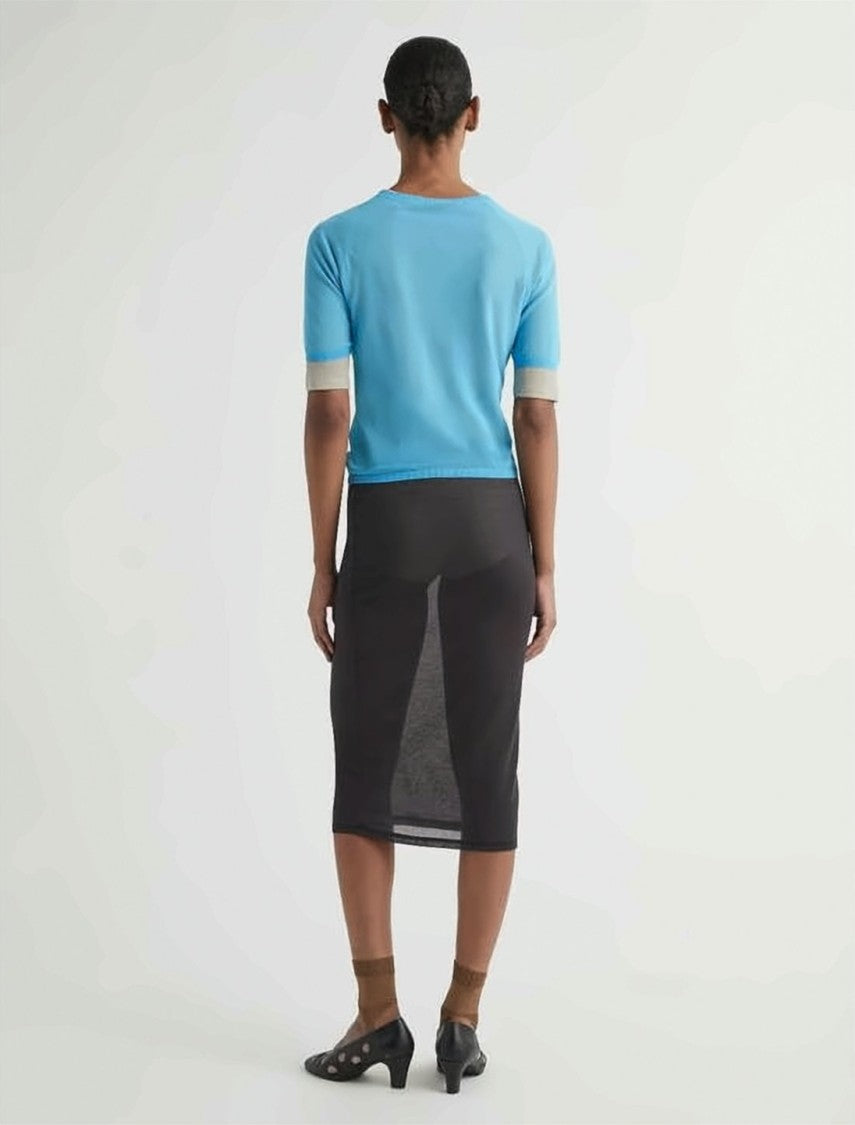 Paloma Wool Minimalist Short-Sleeved Top With Contrasting Trim