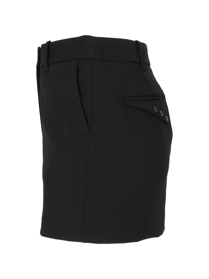 Elisabetta Franchi Fitted Black Mini Skirt With Concealed Closure