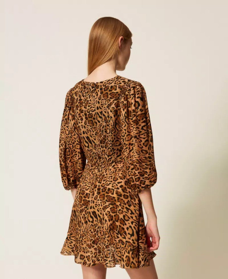 Twin-Set Jacquard Viscose Mini Dress