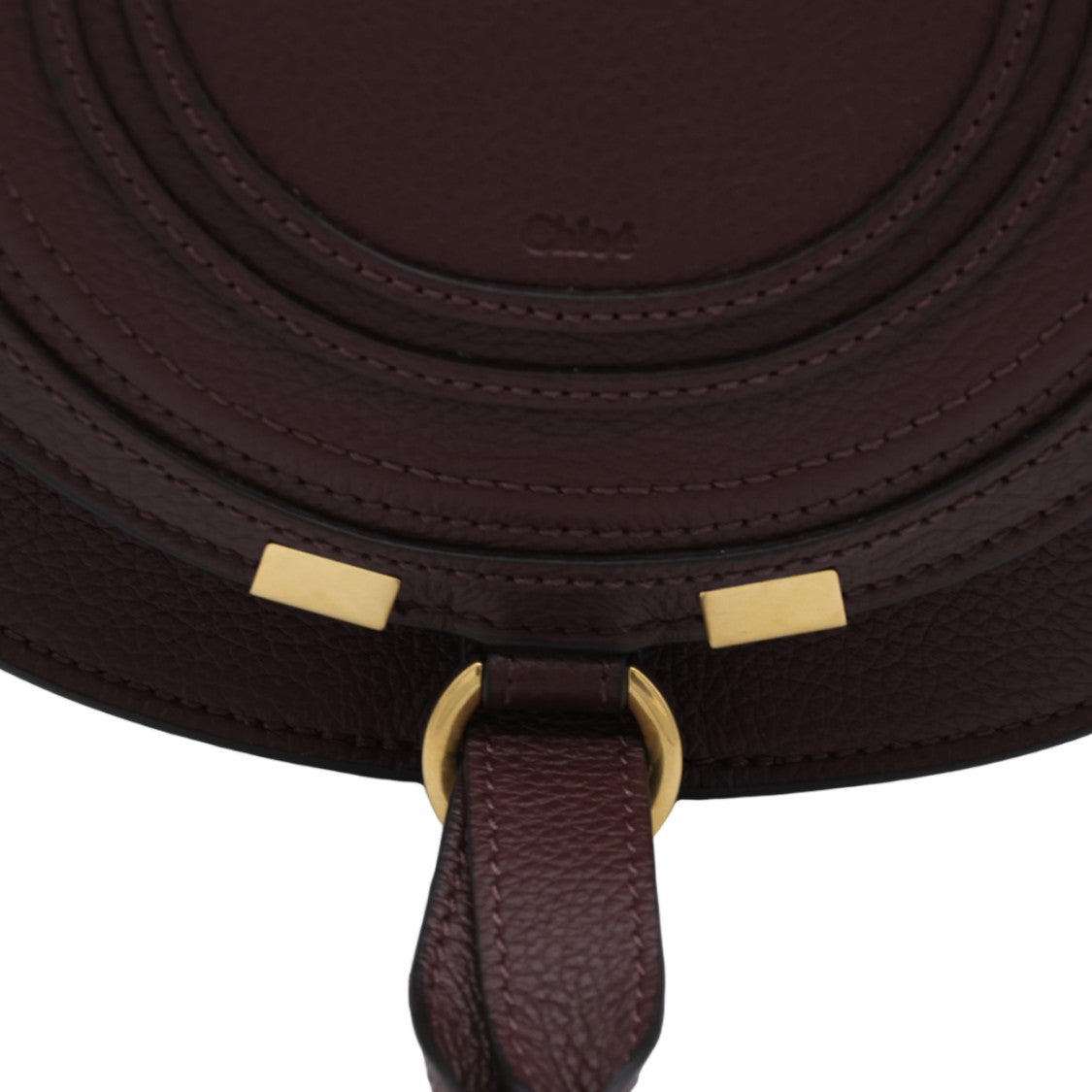 Chloé Structured Saddle Bag With Horseshoe Stitching