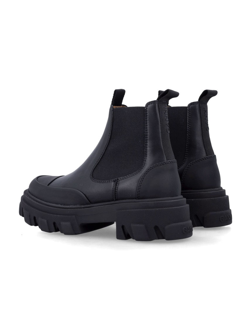 Ganni Cleated Low Rubber Sole Boots