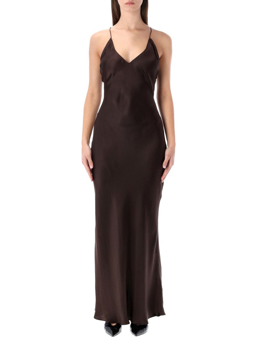 Anine Bing Laurel Deep V Neck Maxi Dress