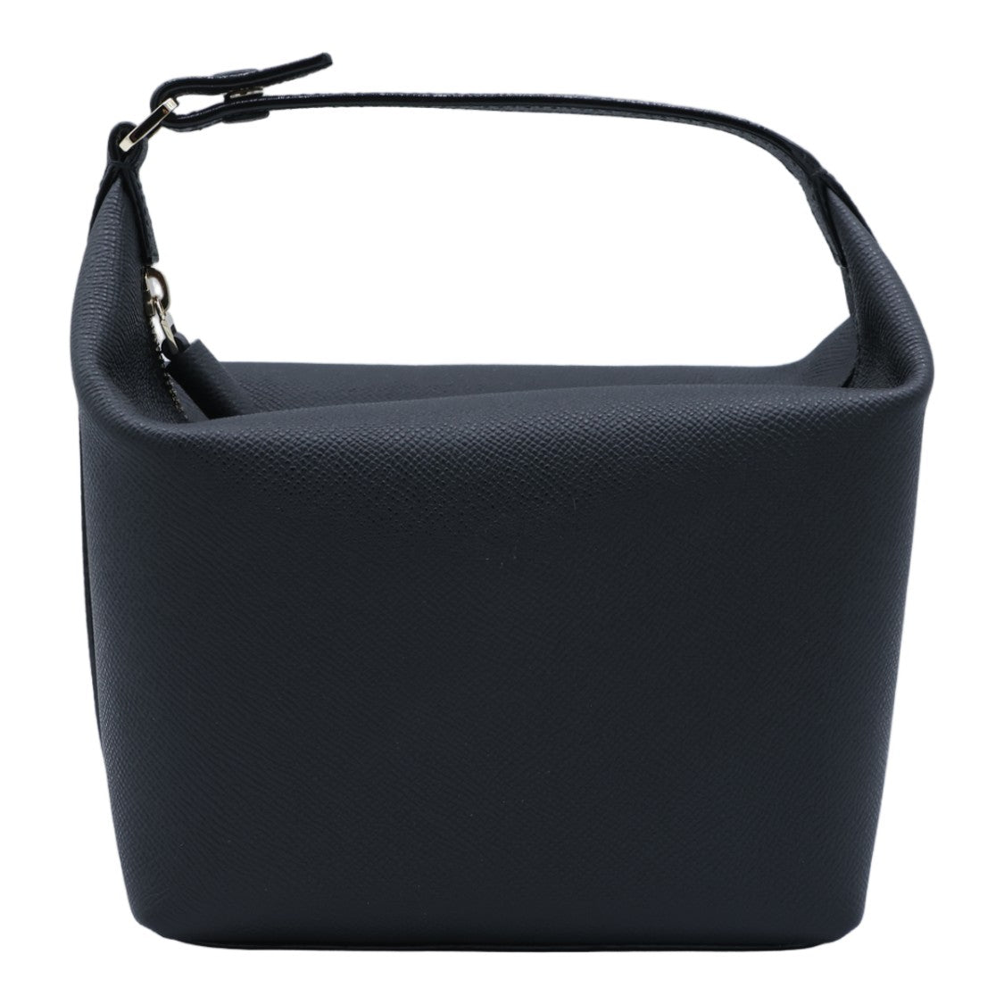 Valextra Black Structured Gold Hardware Handbag