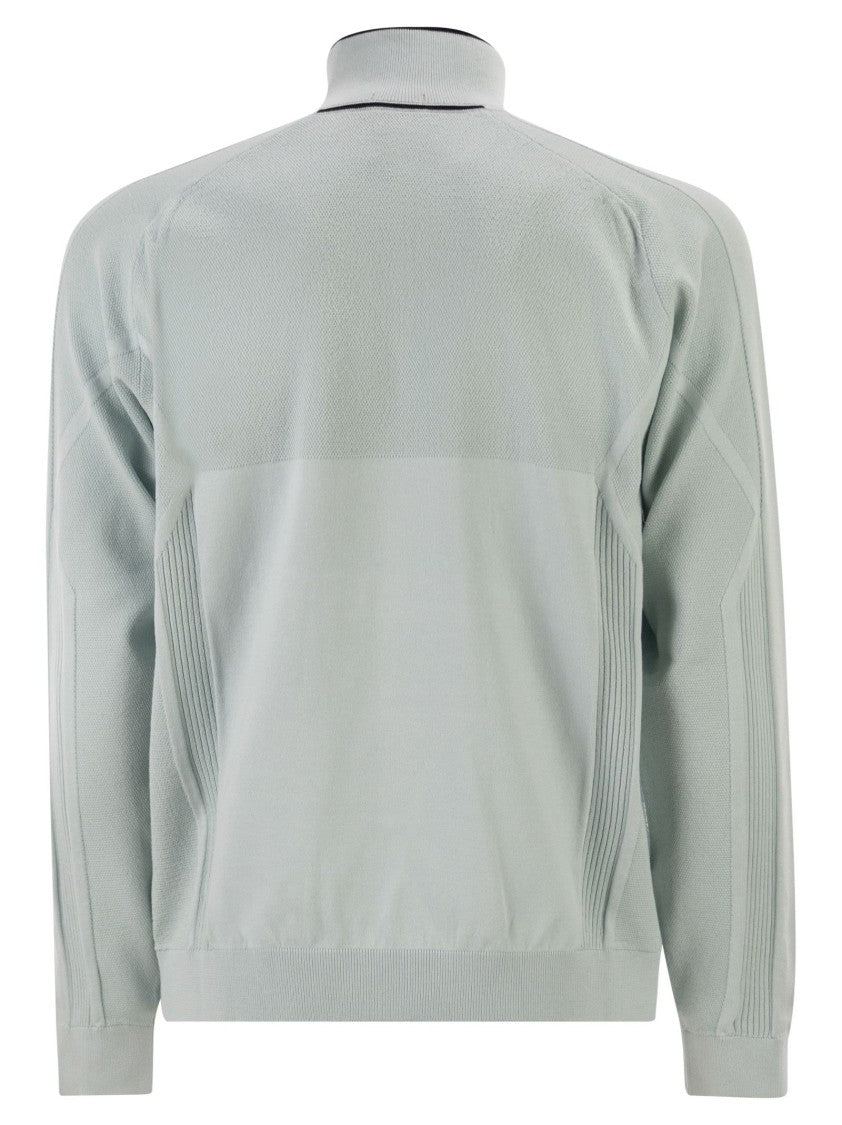 Boss Regular Fit Grey Jumper With Technical Knitwork