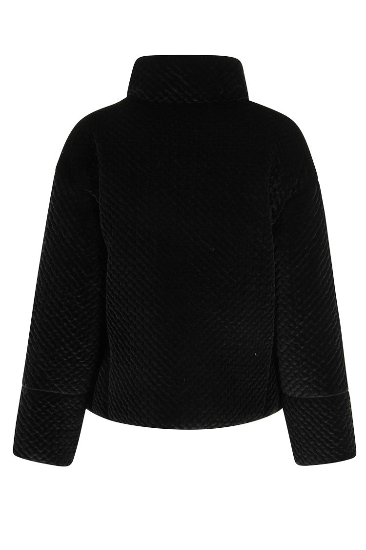 Emporio Armani Cropped Velvet Blouson Jacket