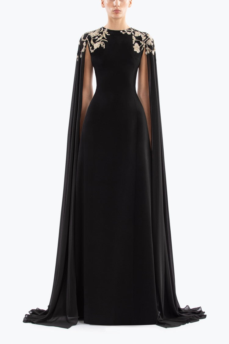 Saiid Kobeisy Embellished Crepe Kaftan