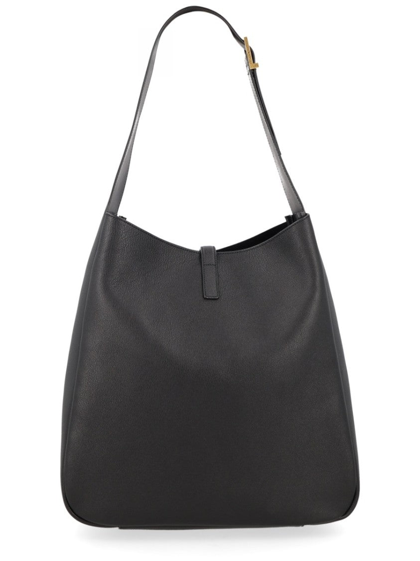 Saint Laurent Large Structured Shoulder Bag In Smooth Calf Leather