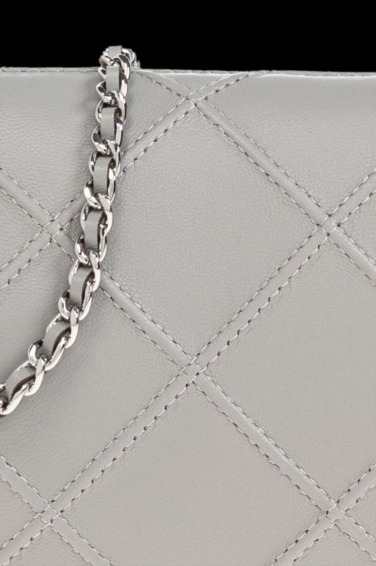 Tory Burch Gray Diamond Leather Camera Bag