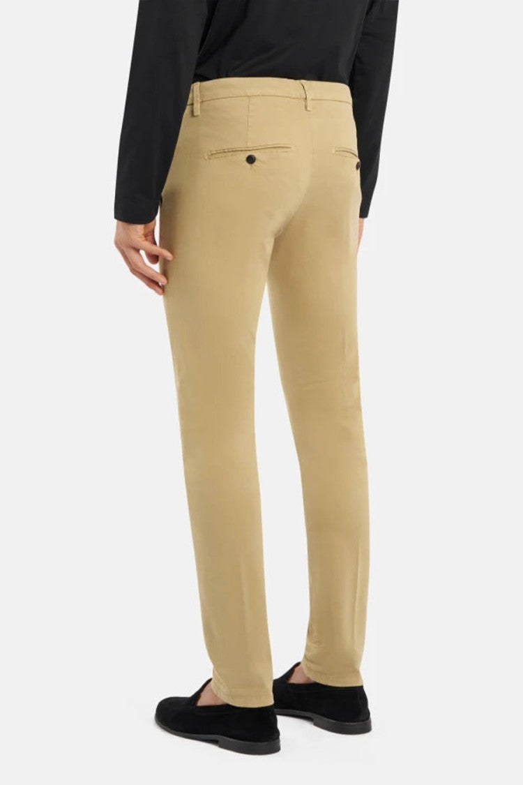 Dondup Brown Cuffed Chino Trousers