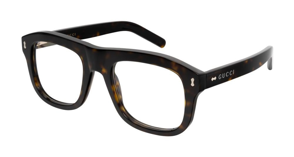 Gucci Havana Tortoiseshell Pattern Oversized Square Sunglasses