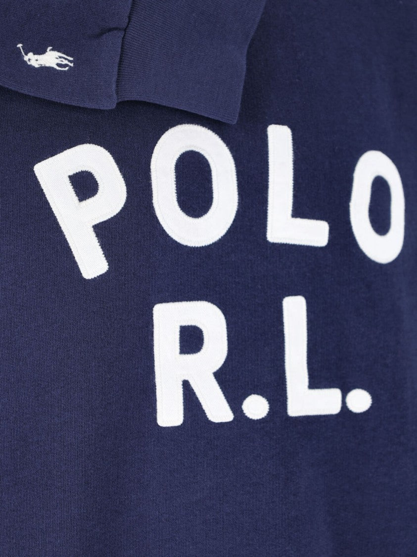 Polo Ralph Lauren Navy Blue Crewneck Cotton Blend Sweatshirt
