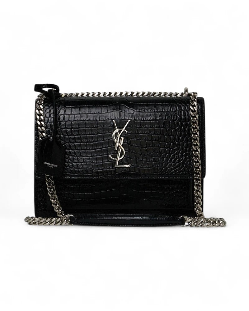 Saint Laurent Sunset Medium Black Coconut
