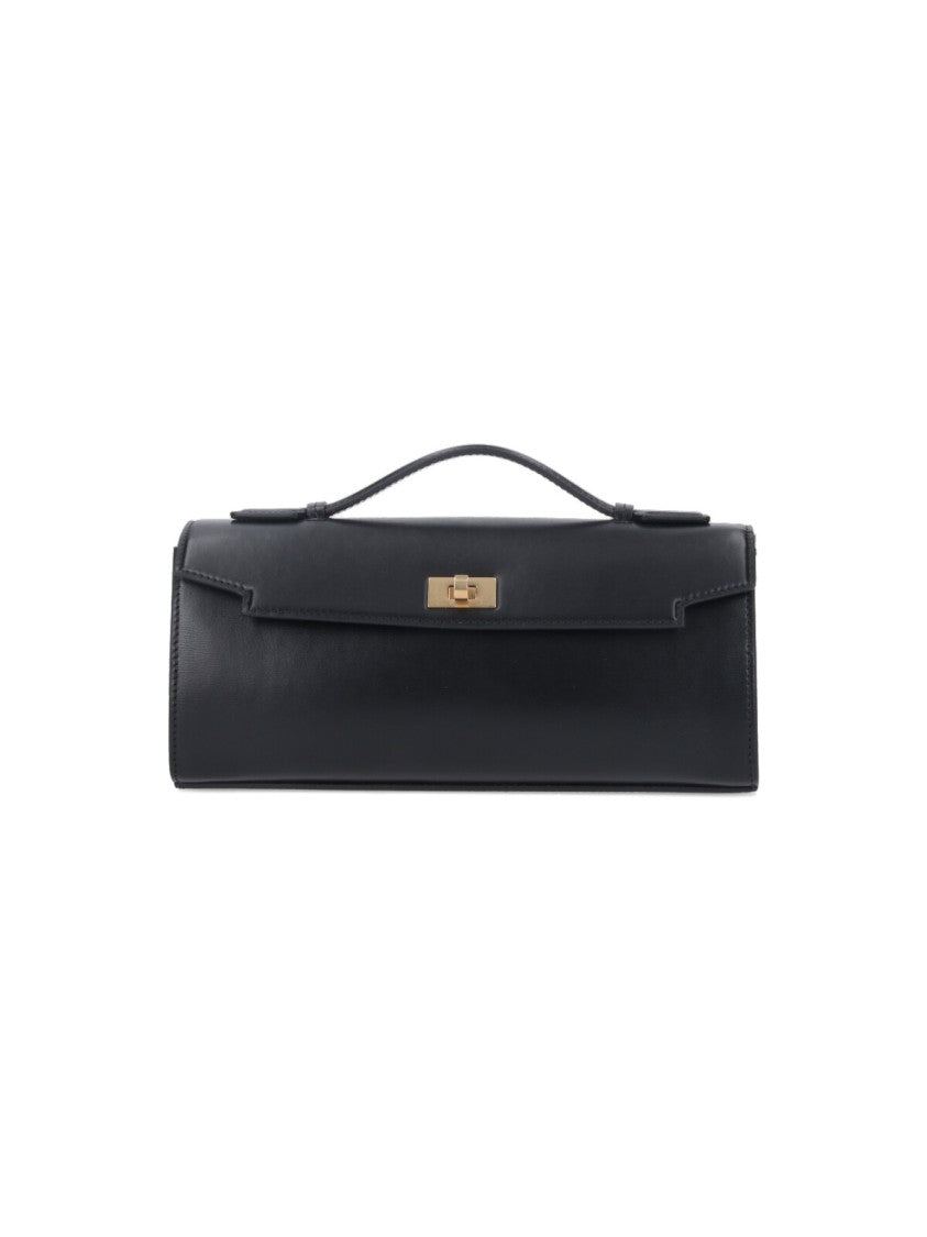 Anya Hindmarch Rectangular Black Leather Clutch