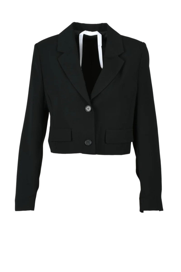 Carla G Lined Polyester Bolero - Black