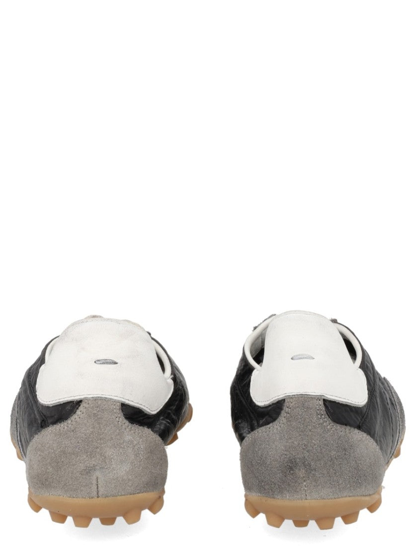 Maison Margiela Black Sprinters Suede Panel Leather Sneakers