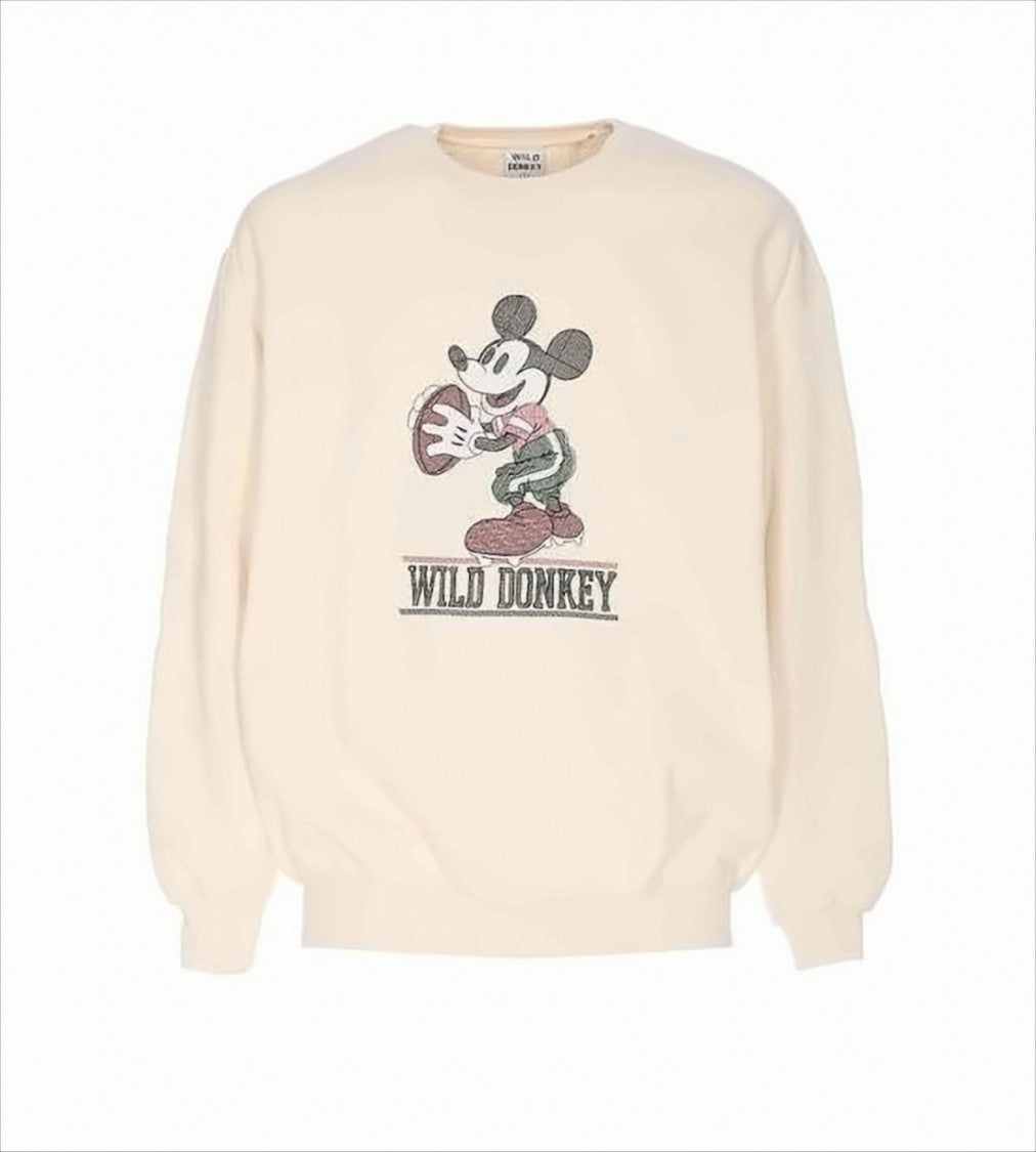 Wild Donkey Long-Sleeve Sweatshirt With Playful Embroidery