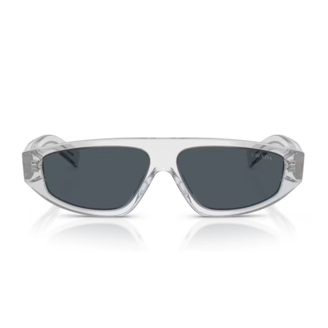 Prada Crystal C02s Rectangular Transparent Acetate Sunglasses
