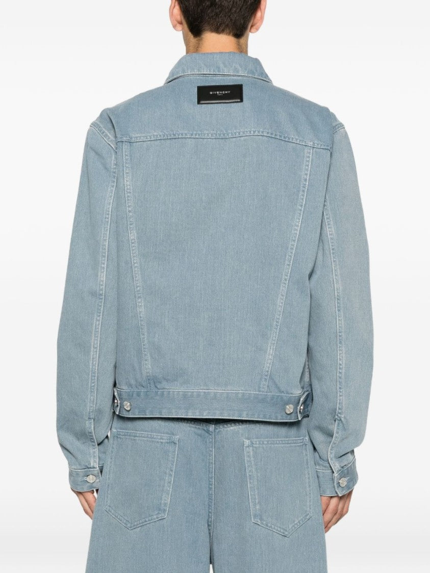 Givenchy Light Blue Structured Tailored Denim Jacket