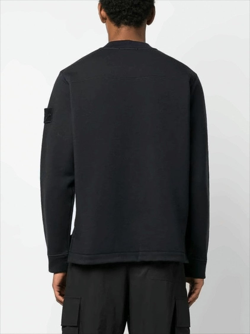 Stone Island Relaxed Fit Black Long-Sleeve Top
