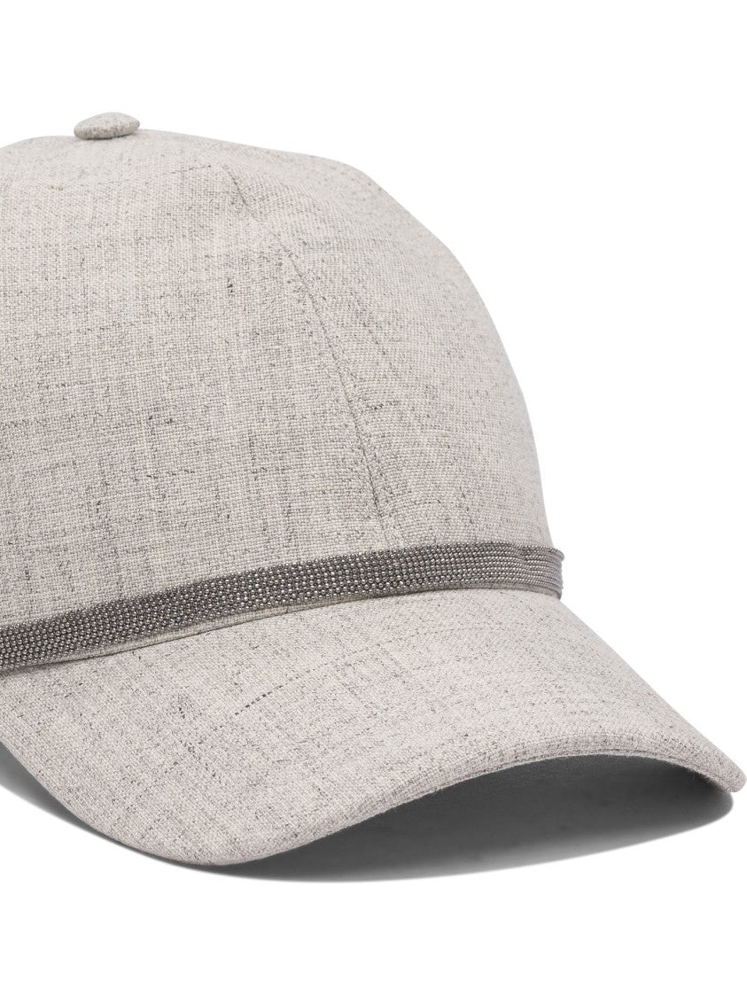 Brunello Cucinelli Textured Linen Baseball Cap