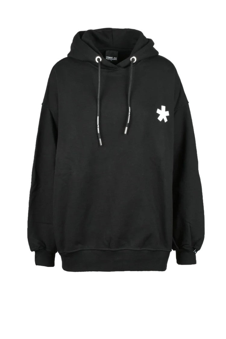 Comme Des Fuckdown* Black Hooded Cotton Sweatshirt