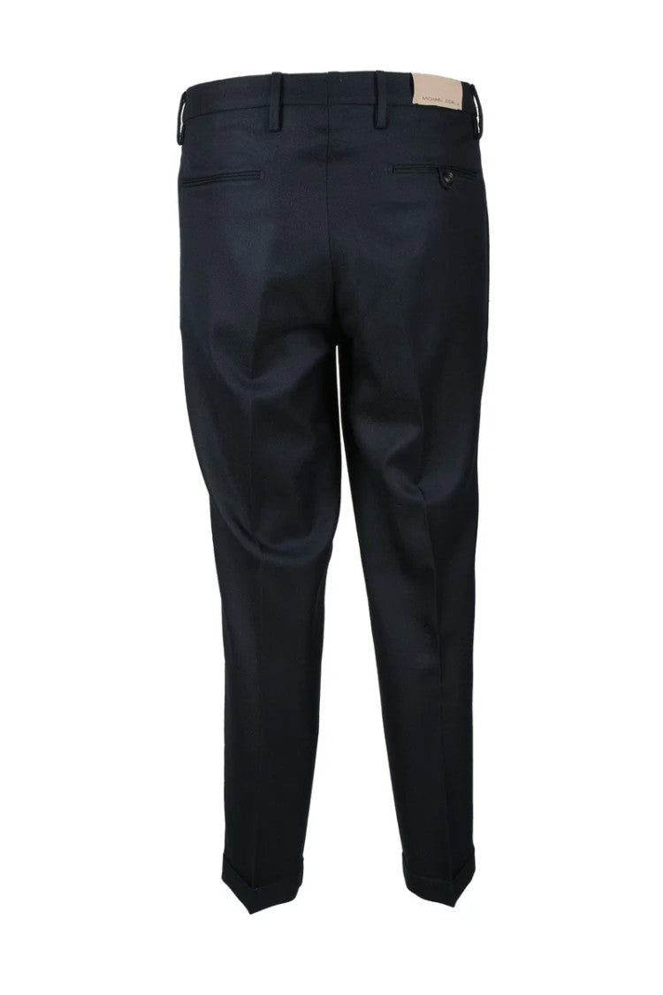 Michael Coal Tailored Blue Trousers With Classic Cut And Sophisticated Finish