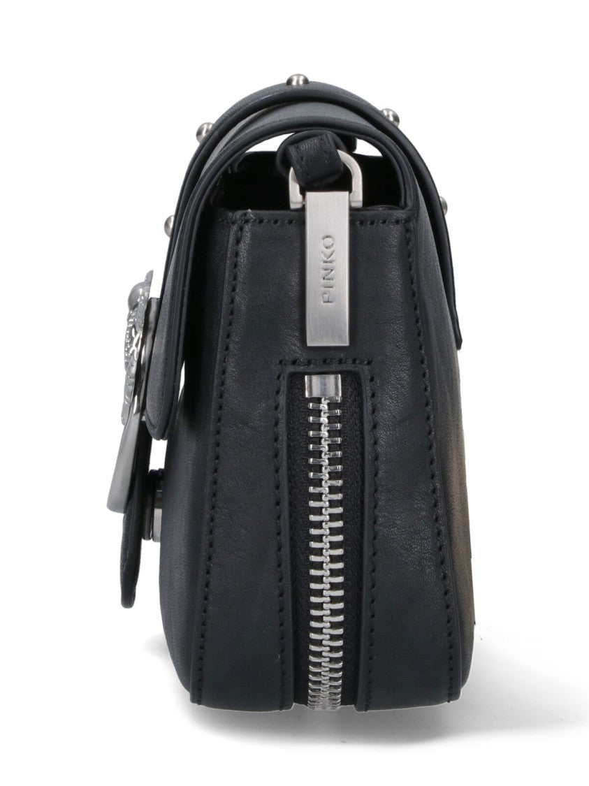 Pinko Minimalist Black Handbag With Structured Shape
