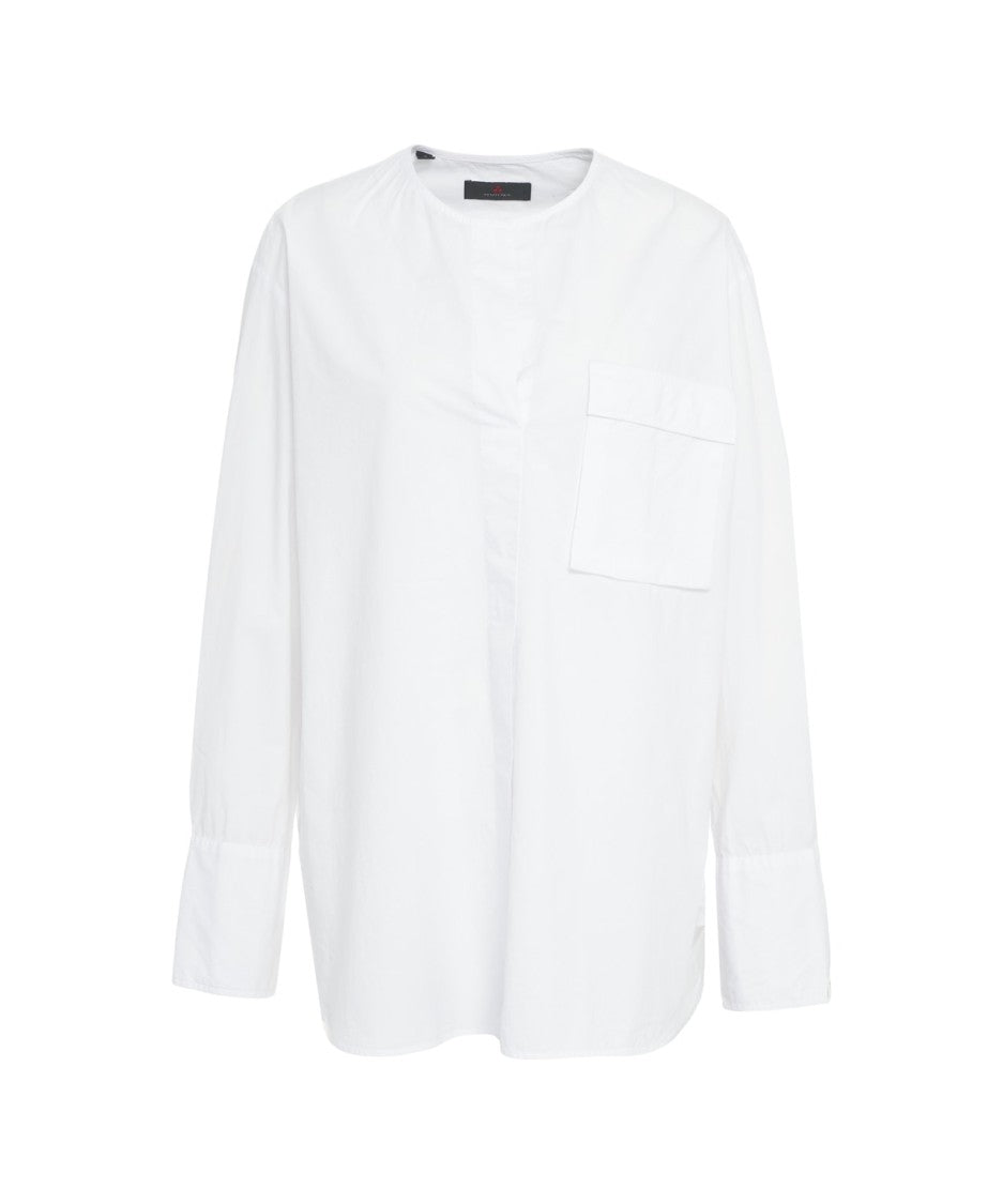 Peuterey Tjorn White Shirt With Rounded Hem