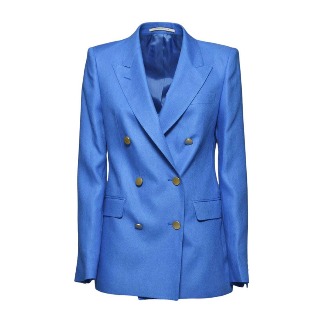 Tagliatore J-Parigi Double-Breasted Jacket In Royal Blue Linen Twill
