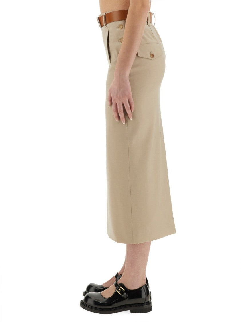 Moschino "Tailored Twist" Long Skirt