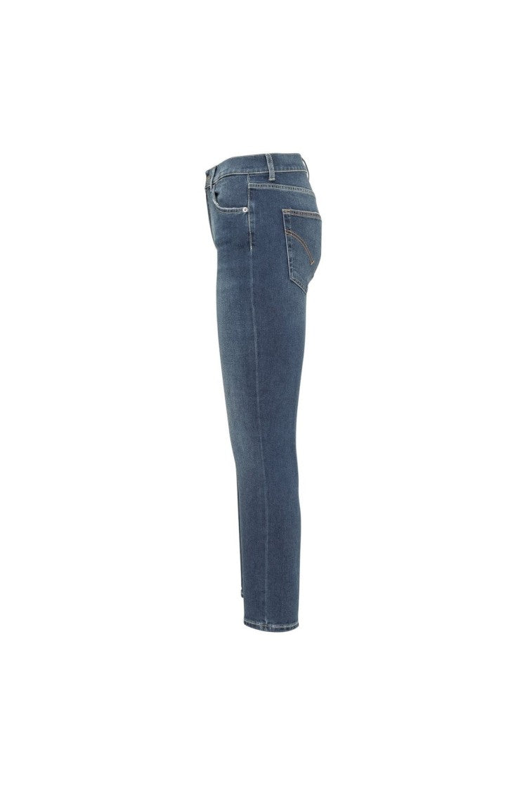Dondup Blue Cotton-Elastane Denim Jeans