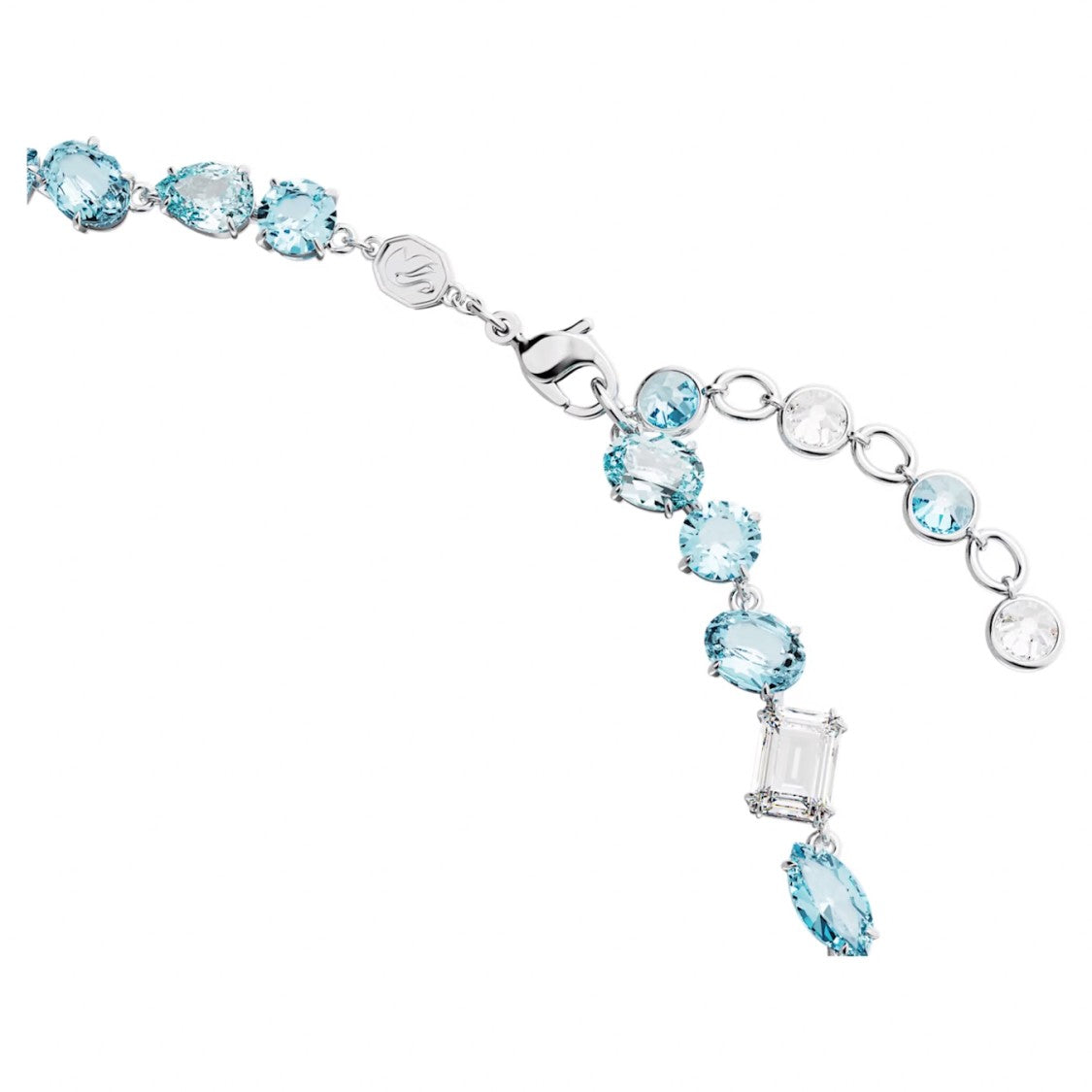 Swarovski Rhodium-Plated Necklace With Icy Blue