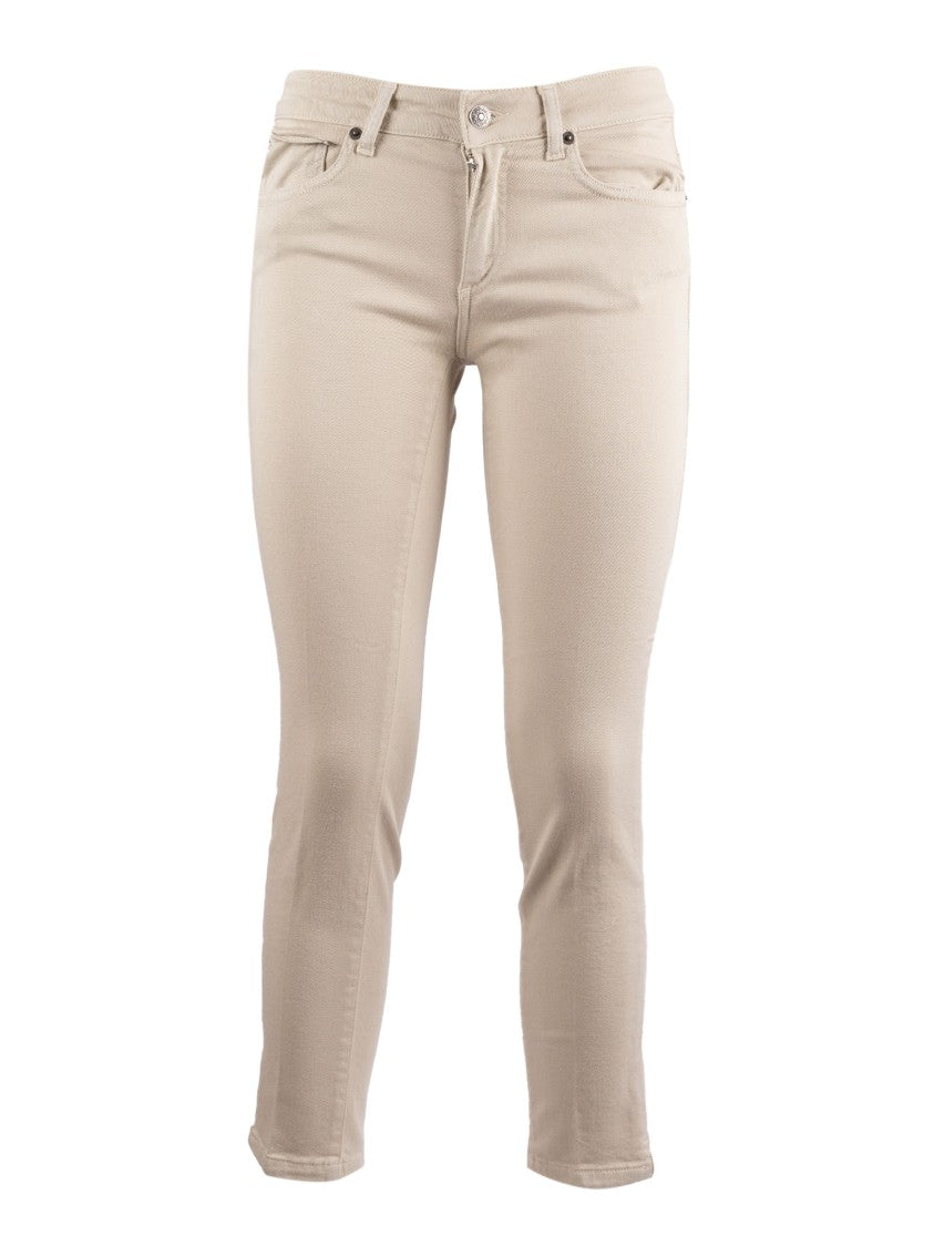 Dondup Fitted Ankle-Length Pants With Classic Five-Pocket Style