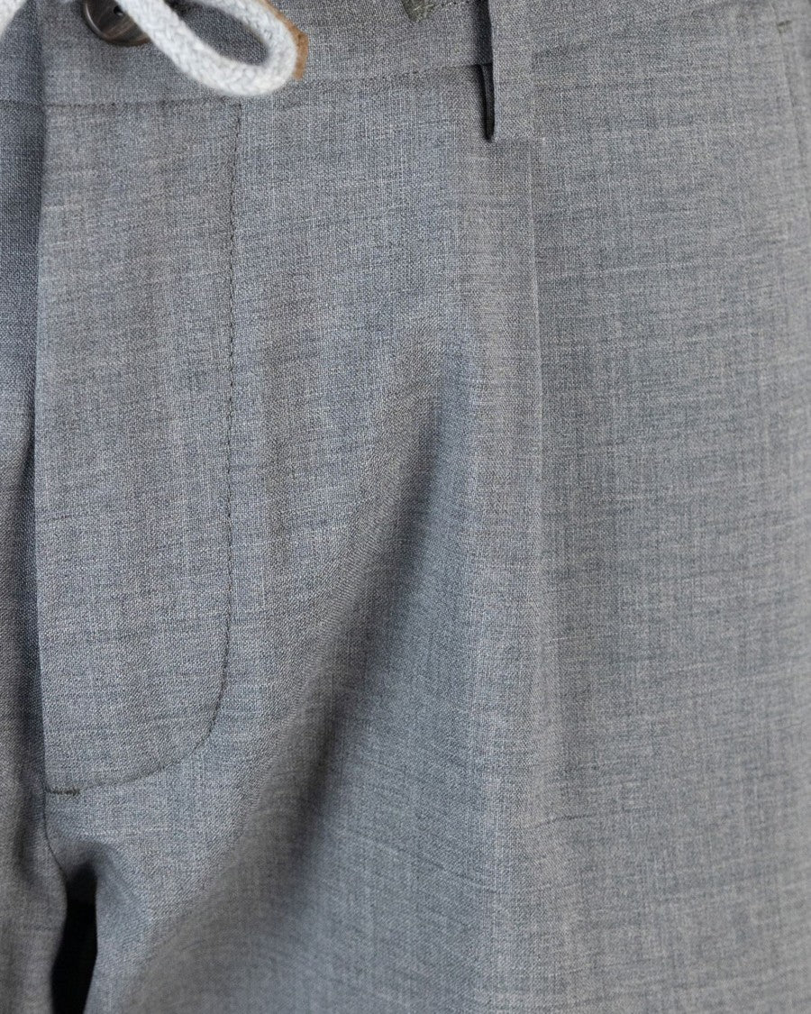 Eleventy Grey Melange Jogger Stretch Wool Sweatpants